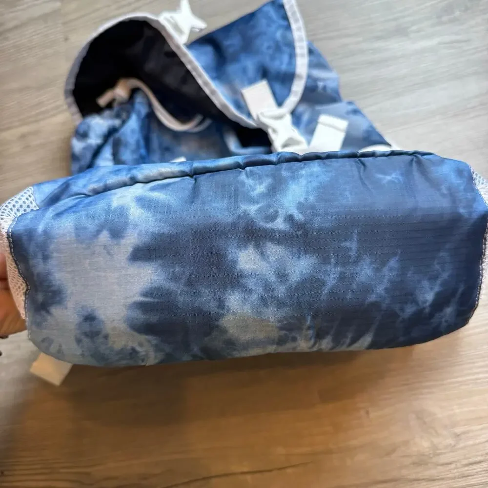 Abercrombie Kids Backpack Ripstop Blue Tie Dye Mesh Pockets Travel School Camp